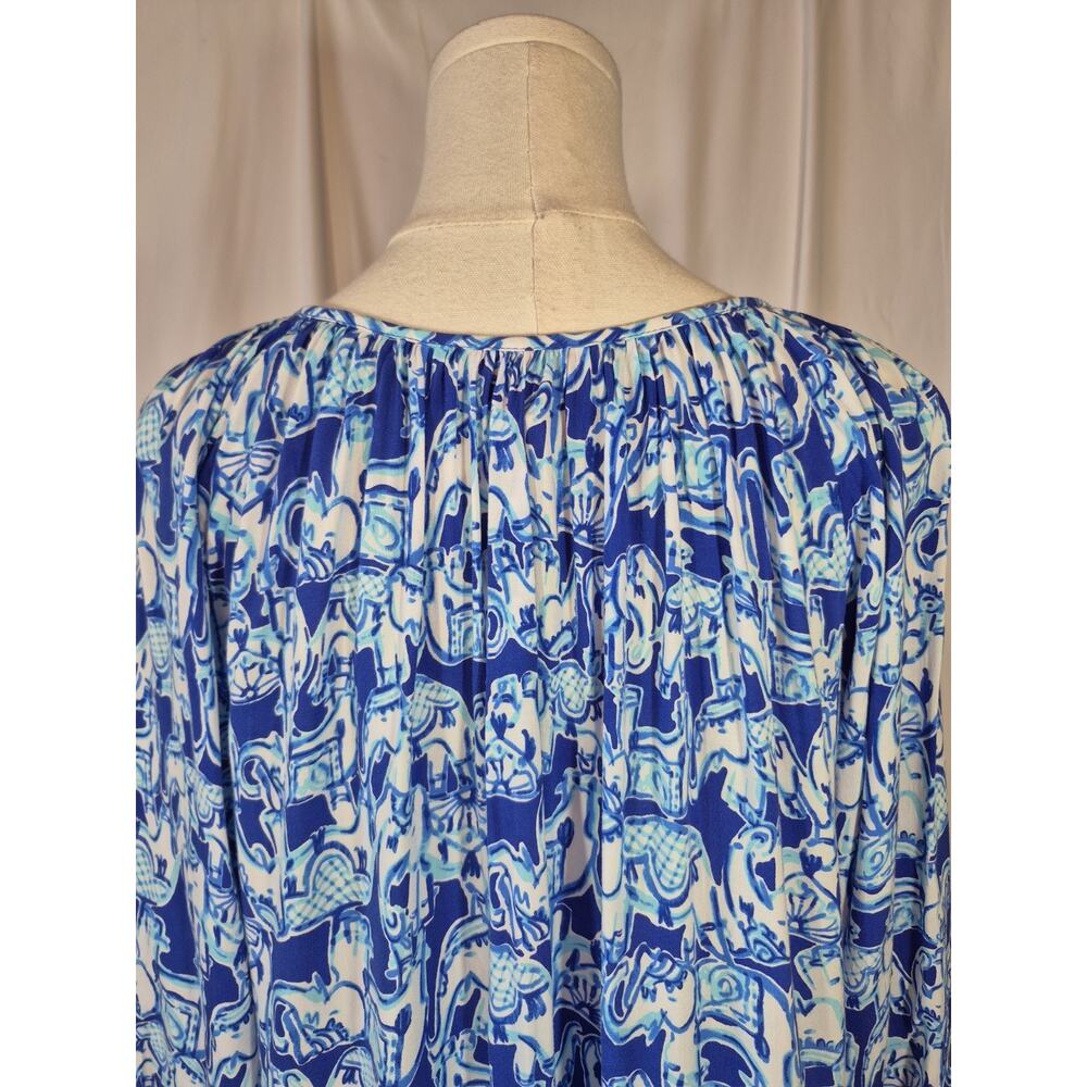 Lilly Pulitzer Dawn Blue Cotton Top XL - Picture 8 of 10